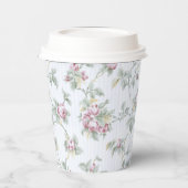 ヴィンテージシックフランスのバラとストライプ 紙コップ (左)