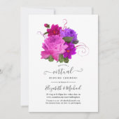 ヴィンテージシックフローラオンライン結婚仮想 招待状 (正面)