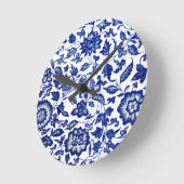 ヴィンテージシックフローラデザイン ラウンド壁時計 (傾斜)