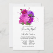 ヴィンテージシックフローラベビー又はブライダルシャワーバイメール 招待状 (正面)