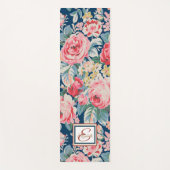 ヴィンテージシックフローラモノグラムパーソナライズされた- ヨガマット (正面)