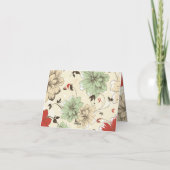 ヴィンテージシックフローラ結婚ズサンキュー サンキューカード (裏面)