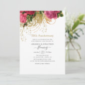 ヴィンテージシックフローラ50結婚周年記念 招待状 (スタンド正面)