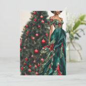 ヴィンテージシックブラックファッション 招待状 (スタンド正面)