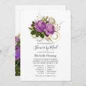 ヴィンテージシックベビー又はブライダルシャワーバイメール 招待状 (正面/裏面)