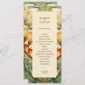 ヴィンテージシックボタニカルアールヌーボーアルフォンスミュシャ プログラム (正面/裏面)