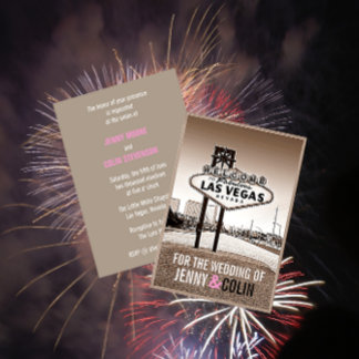 ヴィンテージシックラスベガス結婚式招待状 招待状