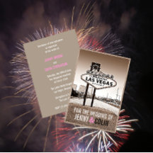 ヴィンテージシックラスベガス結婚式招待状