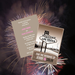 ヴィンテージシックラスベガス結婚式招待状 招待状