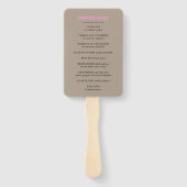 ヴィンテージシックラスベガス結婚式 プログラムハンドファン ハンドファン (裏面)