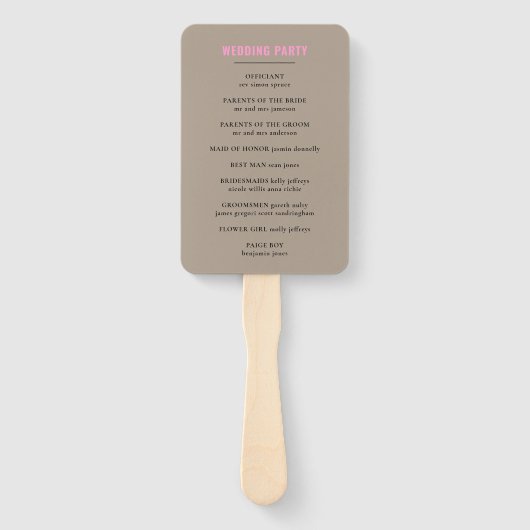 ヴィンテージシックラスベガス結婚式 プログラムハンドファン ハンドファン (裏面)