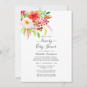 ヴィンテージシック素朴チャームドライブバイシャワー 招待状 (正面)