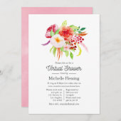 ヴィンテージシック素朴チャームバーチャル赤ちゃんシャワー 招待状 (正面/裏面)