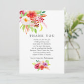 ヴィンテージシック素朴チャームベビーシャワーありがとう サンキューカード (スタンド正面)