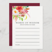 ヴィンテージシック素朴チャームベビーシャワーアドバイス アドバイスカード (正面/裏面)