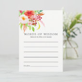 ヴィンテージシック素朴チャームベビーシャワーアドバイス アドバイスカード (スタンド正面)