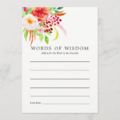 ヴィンテージシック素朴チャームベビーシャワーアドバイス アドバイスカード (正面)