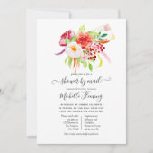 ヴィンテージシック素朴チャームベビーシャワーバイメール 招待状 (正面)