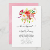 ヴィンテージシック素朴チャームベビーシャワーバイメール 招待状 (正面/裏面)