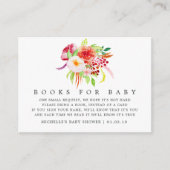 ヴィンテージシック素朴チャームベビーシャワーブックリクエスト エンクロージャーカード (正面)