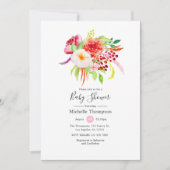 ヴィンテージシック素朴チャームベビーシャワー 招待状 (正面)