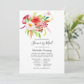 ヴィンテージシック素朴ベビー又はブライダルシャワーバイメール 招待状 (スタンド正面)