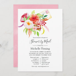 ヴィンテージシック素朴ベビー又はブライダルシャワーバイメール 招待状