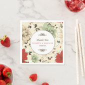 ヴィンテージシック結婚フローラ スタンダードカクテルナプキン (インサイチュ)