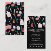 ヴィンテージシック美しいメイクアップアーティストフェミニンガーリー 名刺 (正面/裏面)