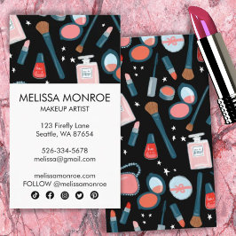 ヴィンテージシック美しいメイクアップアーティストフェミニンガーリー 名刺