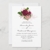 ヴィンテージシック赤面とブルゴーニュリハーサルディナー 招待状 (正面)