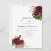 ヴィンテージシック赤面&ブルゴーニュリハーサルディナー 招待状 (正面)