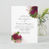 ヴィンテージシック赤面&ブルゴーニュリハーサルディナー 招待状 (スタンド正面)