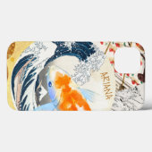 ヴィンテージシック金ゴールドコイ日本の池 Case-Mate iPhoneケース (裏面 (横))