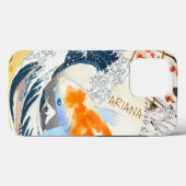 ヴィンテージシック金ゴールドコイ日本の池 Case-Mate iPhoneケース (裏面 (横))