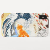 ヴィンテージシック金ゴールドコイ日本の池 Case-Mate iPhoneケース (裏面(横))