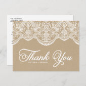 ヴィンテージシックBrocadeレースサンキューハガキ ポストカード (正面/裏面)