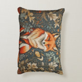 ヴィンテージシッティングキツネウィリアムインスパイアモリスフローラ アクセントクッション (裏面(縦))