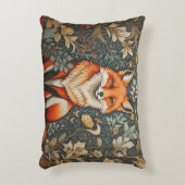 ヴィンテージシッティングキツネウィリアムインスパイアモリスフローラ アクセントクッション (正面(垂直))