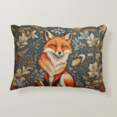 ヴィンテージシッティングキツネウィリアムインスパイアモリスフローラ アクセントクッション (裏面)