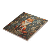 ヴィンテージシッティングキツネウィリアムインスパイアモリスフローラ タイル (側面)