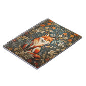 ヴィンテージシッティングキツネウィリアムインスパイアモリスフローラ ノートブック (左側)