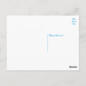 ヴィンテージシップいかりサンキューブルーターコイズ ポストカード (裏面)