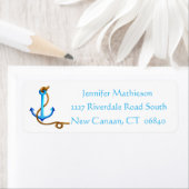 ヴィンテージシップいかり航海のラブブルーターコイズ ラベル (インサイチュ)