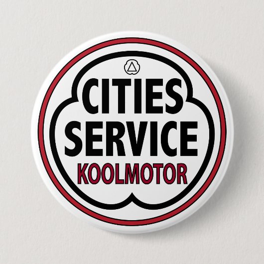 ヴィンテージシティサービス koolmotor サイン 缶バッジ (正面)