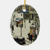 ヴィンテージシティ通り冬場 セラミックオーナメント (正面)