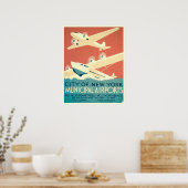 ヴィンテージシティ・オブ・ニューヨーク旅行ポスター ポスター (キッチン)