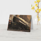 ヴィンテージシティT1 Duplex Train on Railroad カード (黄色い花)