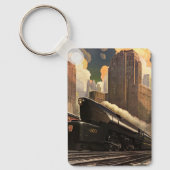 ヴィンテージシティT1 Duplex Train on Railroad キーホルダー (正面)