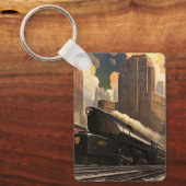 ヴィンテージシティT1 Duplex Train on Railroad キーホルダー (正面)
